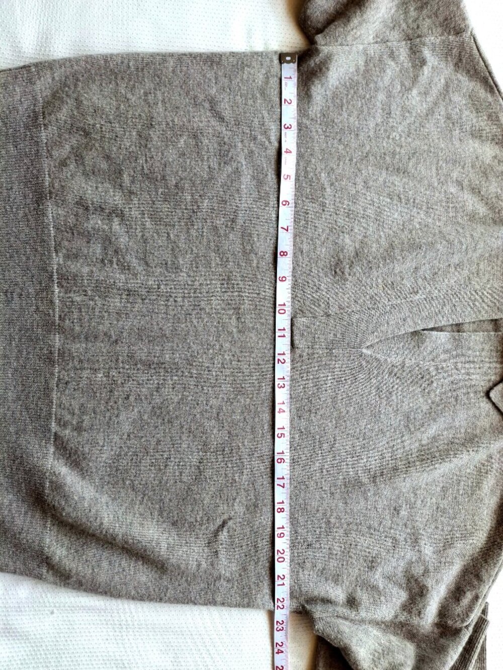 R Label Wool Cashmere Sweater Polo Collar Taupe Pullover Women's Large L Soft - Picture 5 of 7